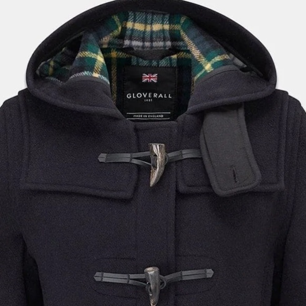 Gloverall detachable hood cape navy dressgordon size medium